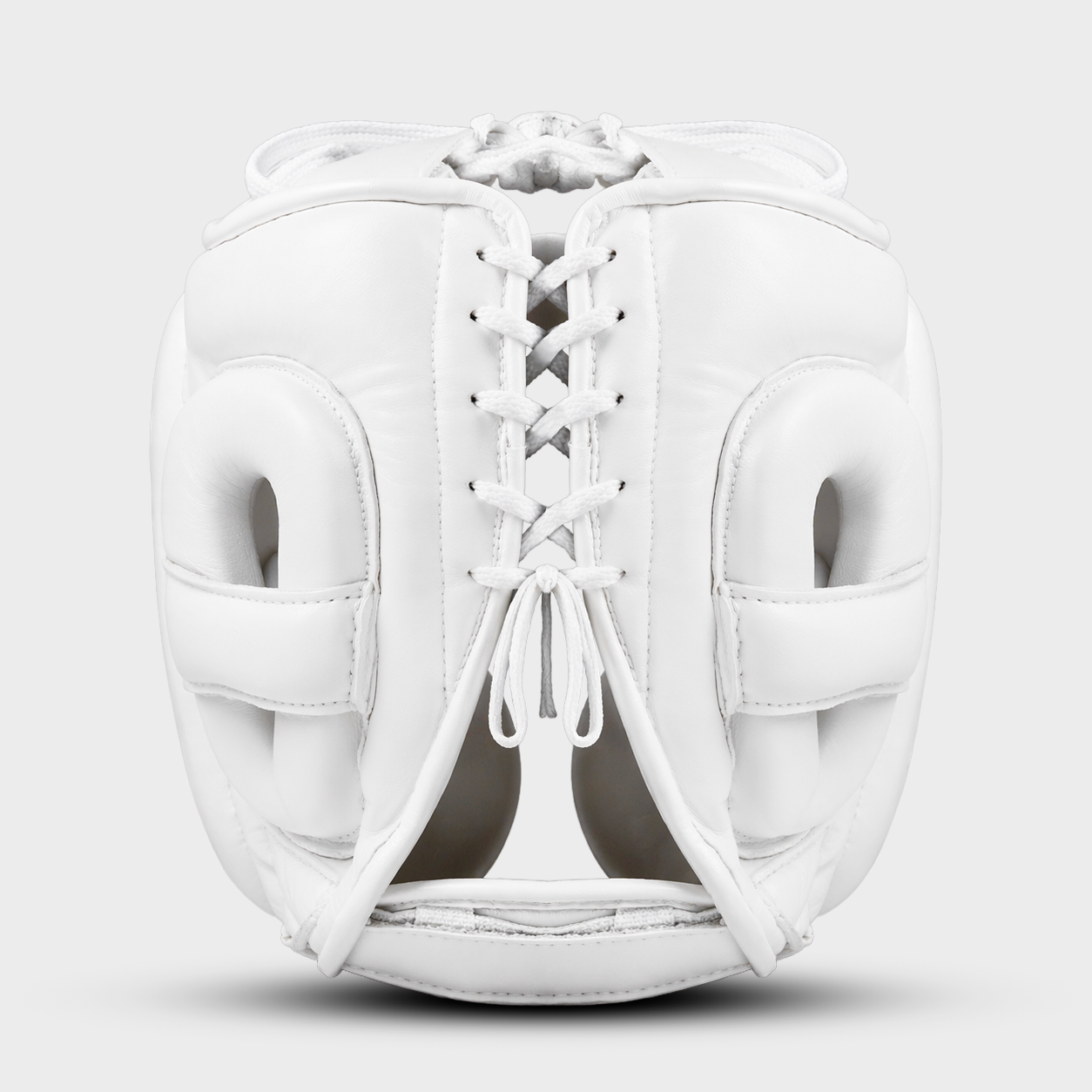 Full Guard White Genuine Leather Boxing Helmet | Guerrero™