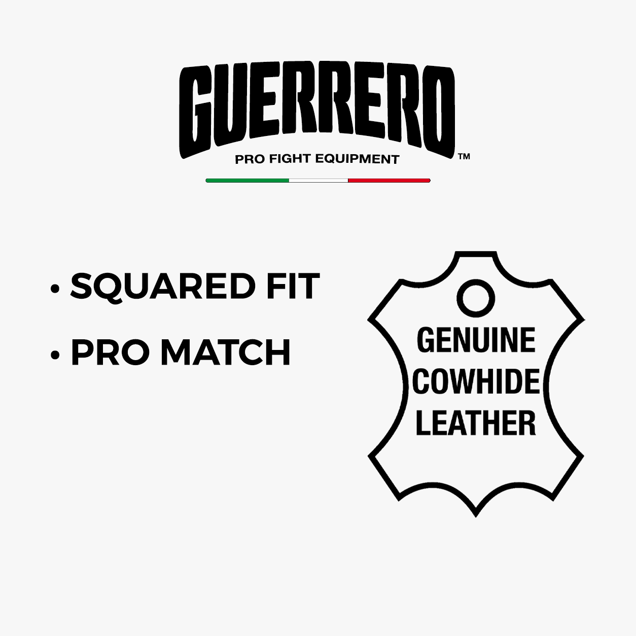 Guantoni da Boxe Iron Impact Neri In Vera Pelle | Guerrero™