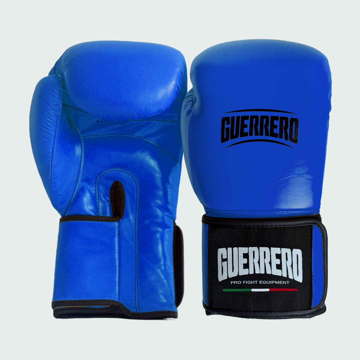Guantoni da Boxe Blu In Vera Pelle – Strap Series | Guerrero™
