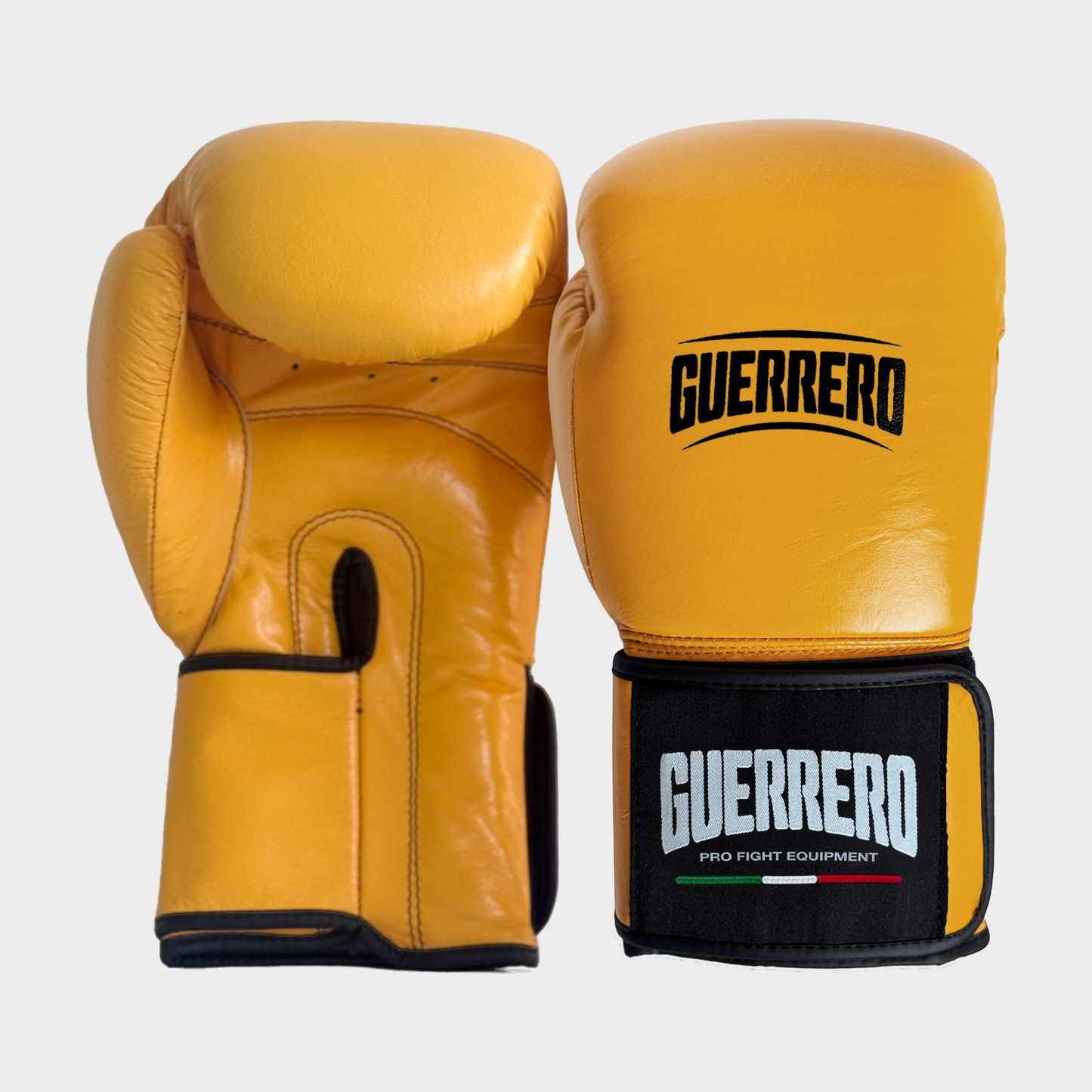 Guantoni da Boxe Flex Strike Oro In Vera Pelle – Strap Series | Guerrero™