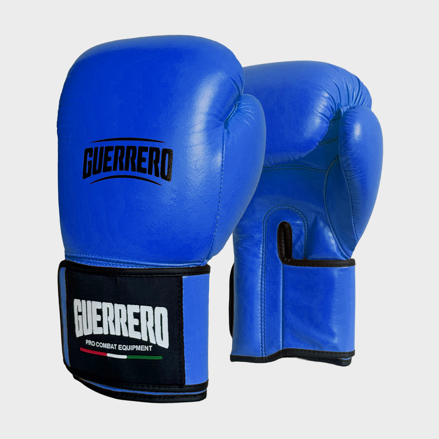 Guantoni da Boxe Blu In Vera Pelle – Strap Series | Guerrero™