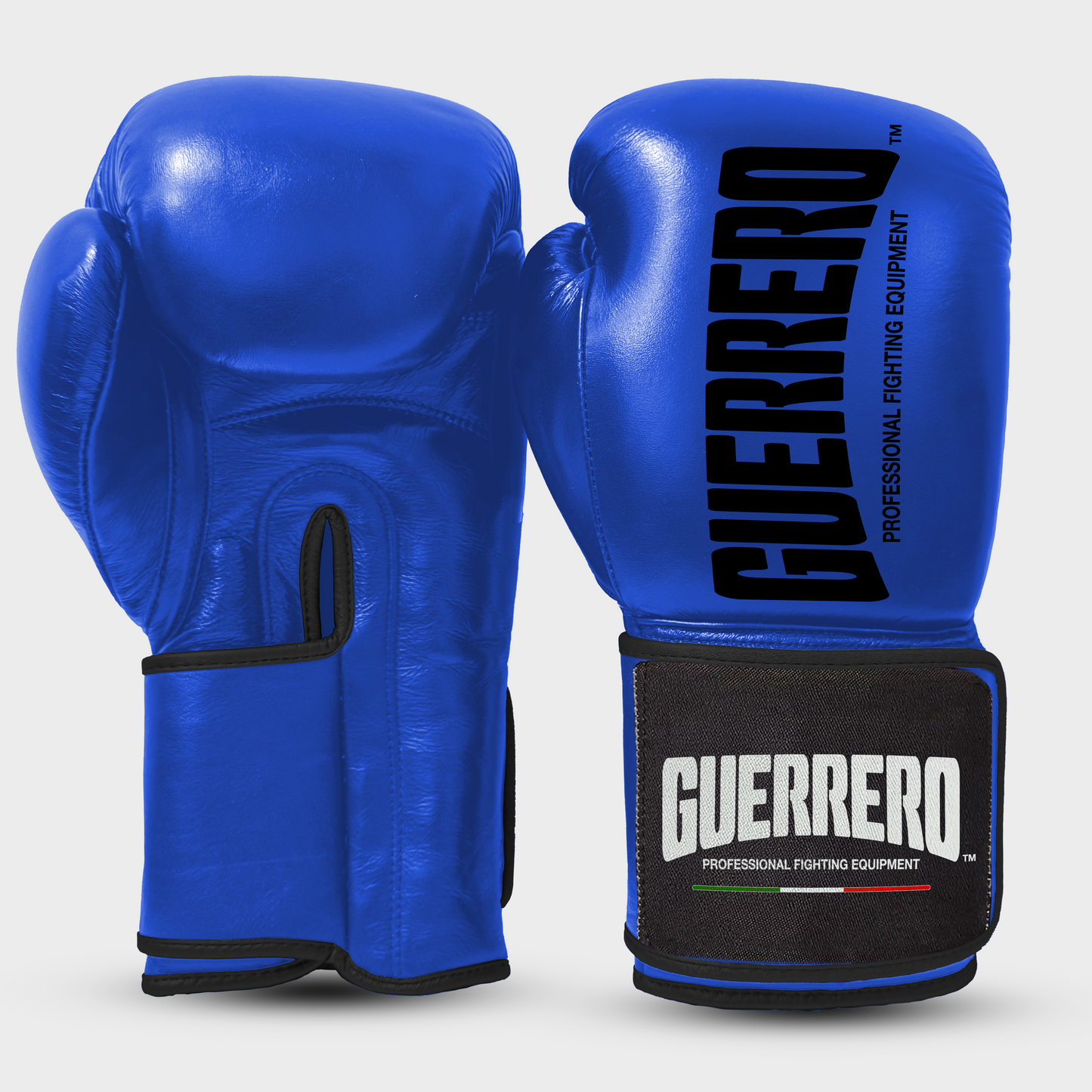 Sparring Kit Guantoni Titan Black Edges Più Caschetto Max Vision Blu in vera pelle | Guerrero