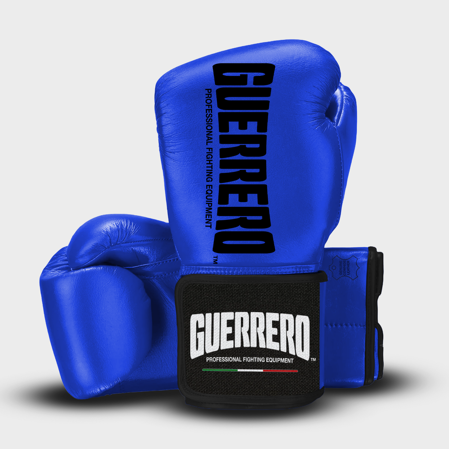 Sparring Kit Guantoni PRO Più Caschetto Full Guard Blu in vera pelle | Guerrero