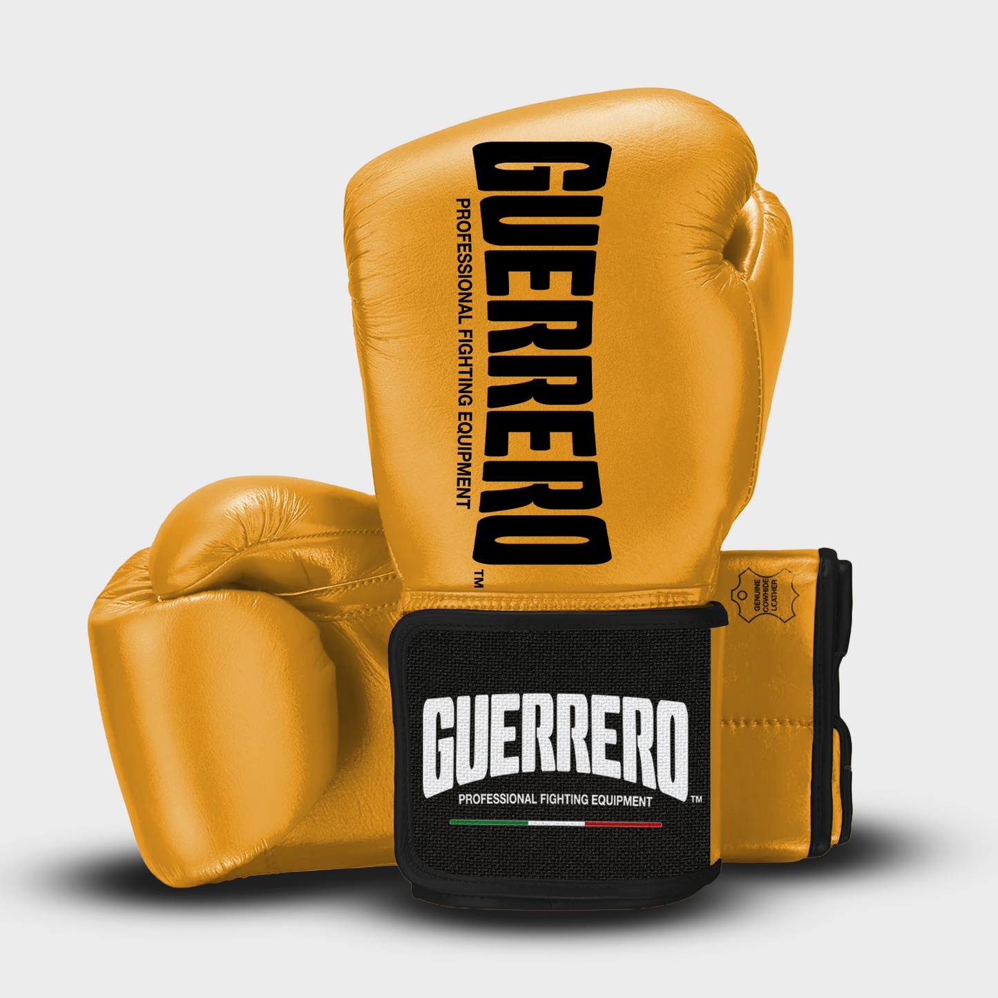Sparring Kit Guantoni PRO Più Caschetto Max Vision Oro in vera pelle | Guerrero