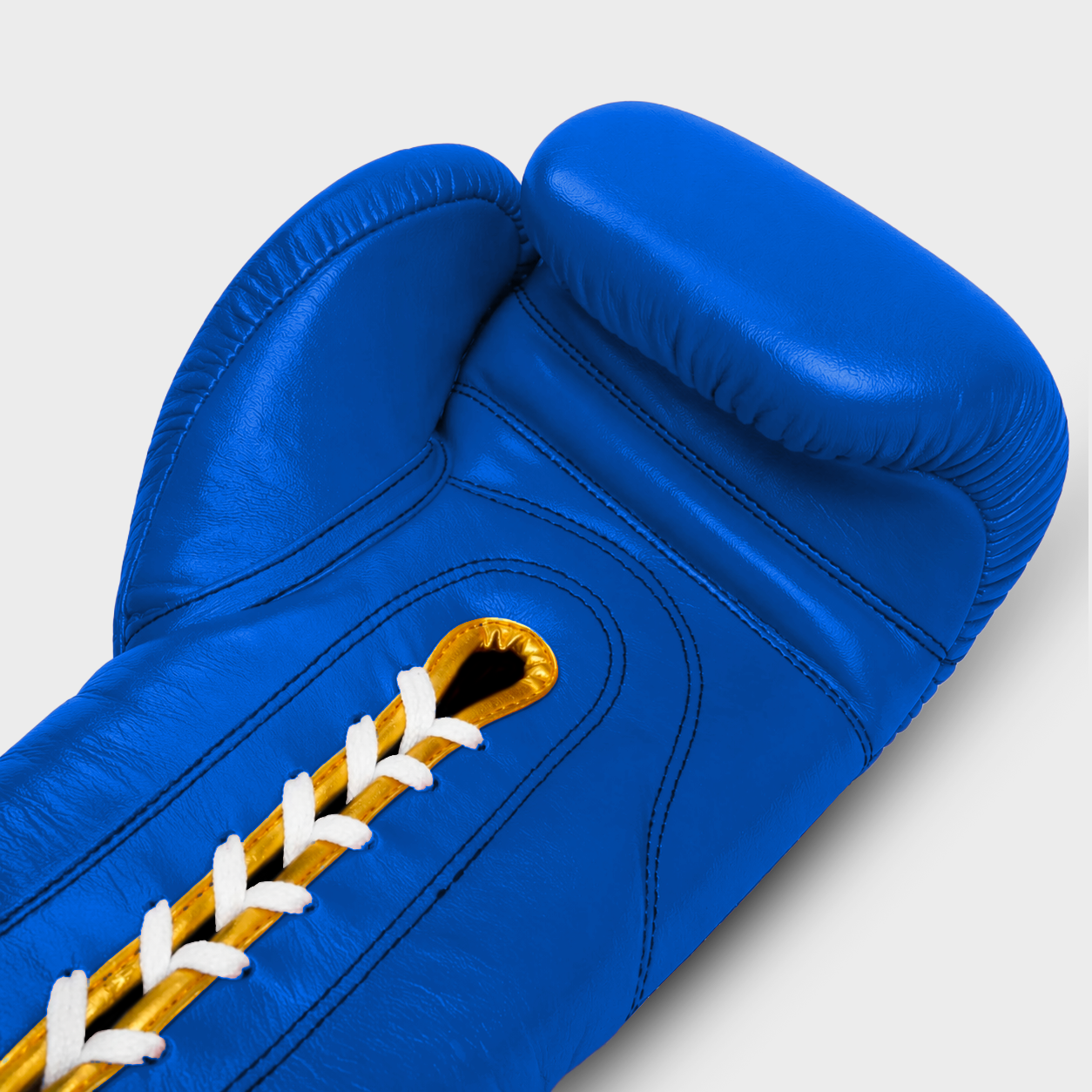 Guantoni da Boxe in Vera Pelle Titan Blu Laces Guerrero™