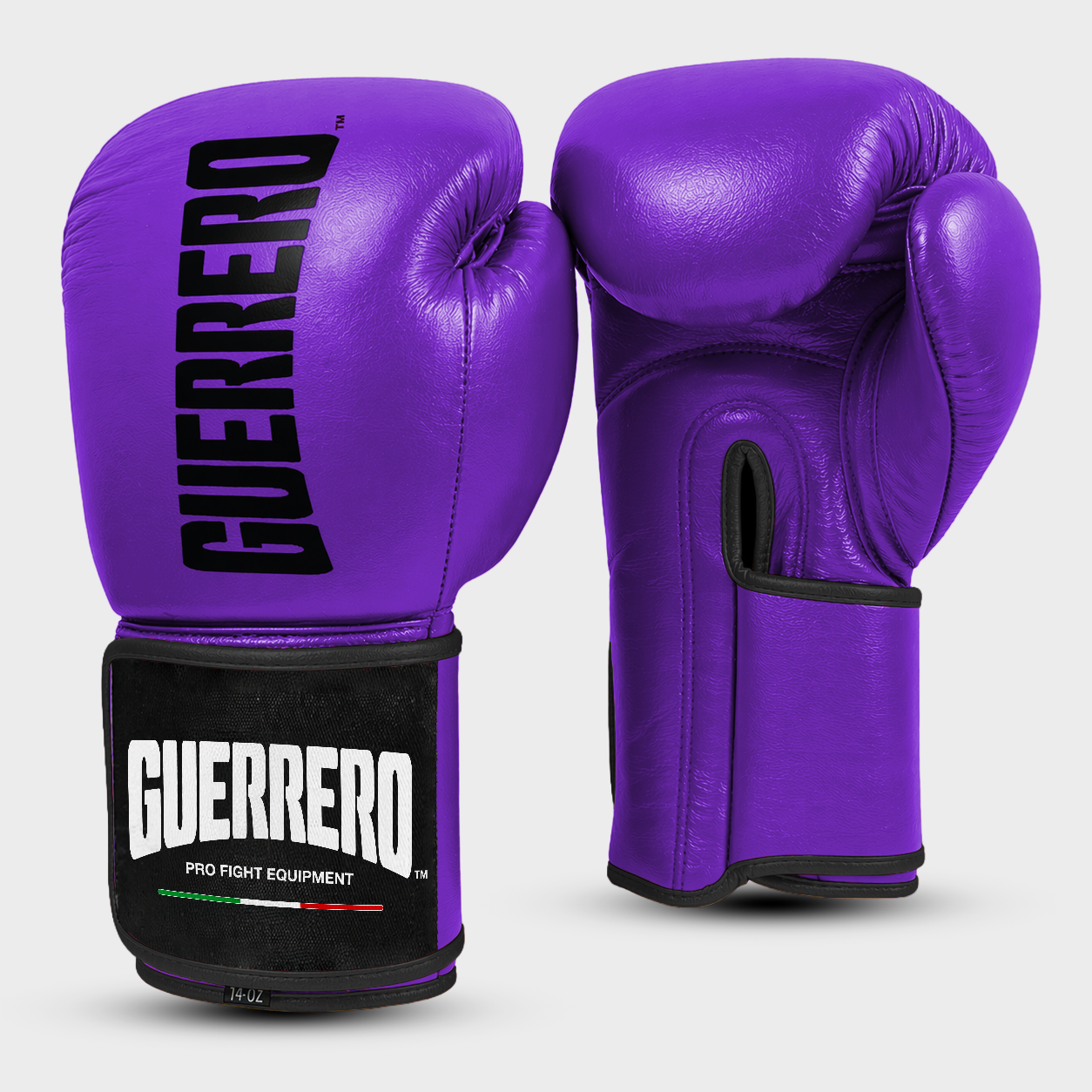 Titan Gloves Plus Full Guard Headguard in Purple Genuine Leather | Guerrero