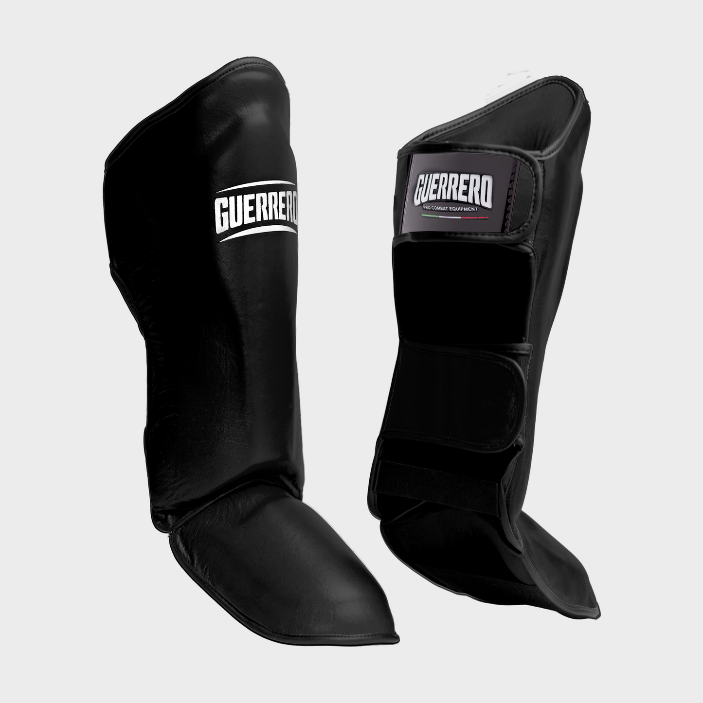 Guantoni Titan Più Caschetto Full Guard E Paratibia Impact Neri in vera pelle | Guerrero