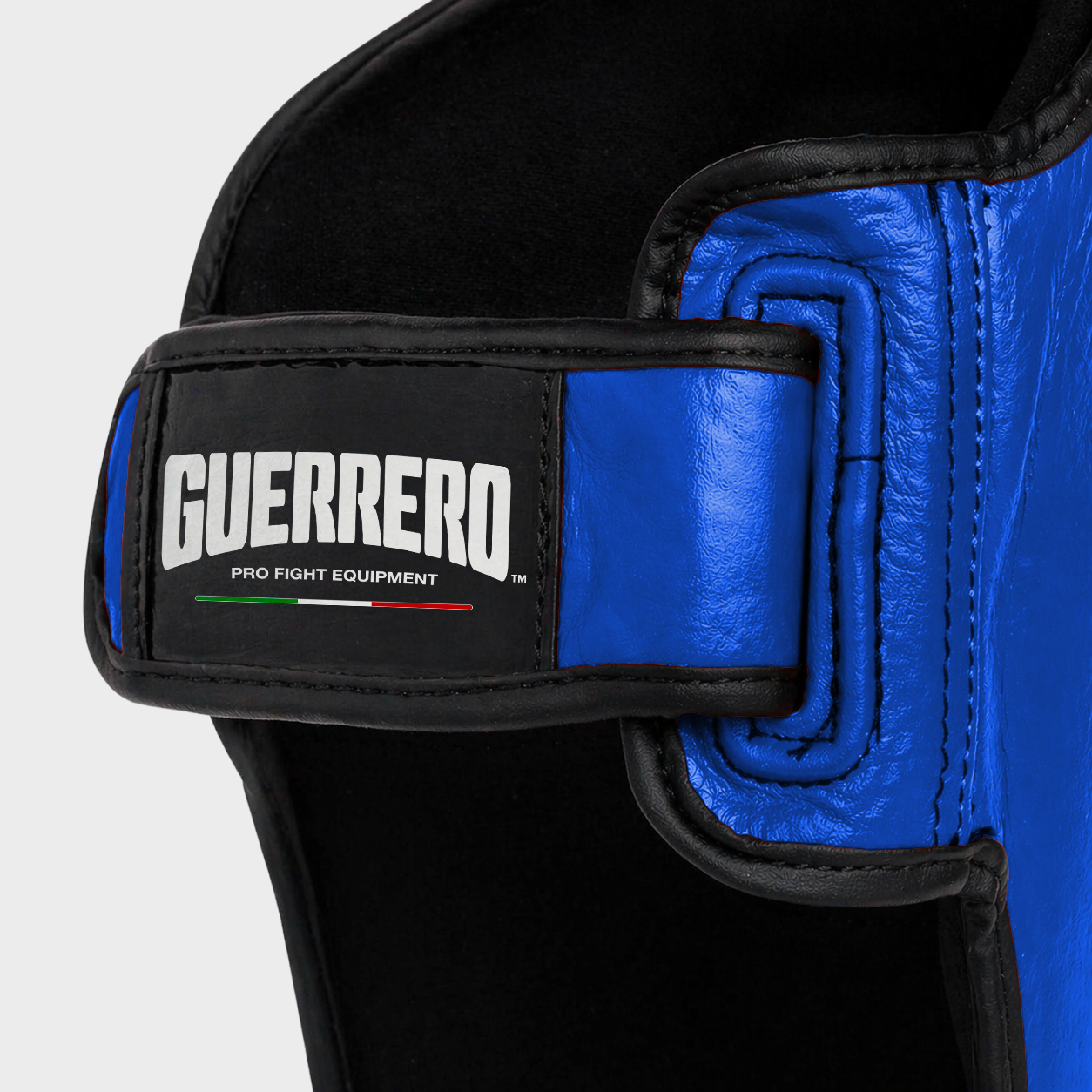 Impact Blue Real Leather Combat Shin Guards | Guerrero™