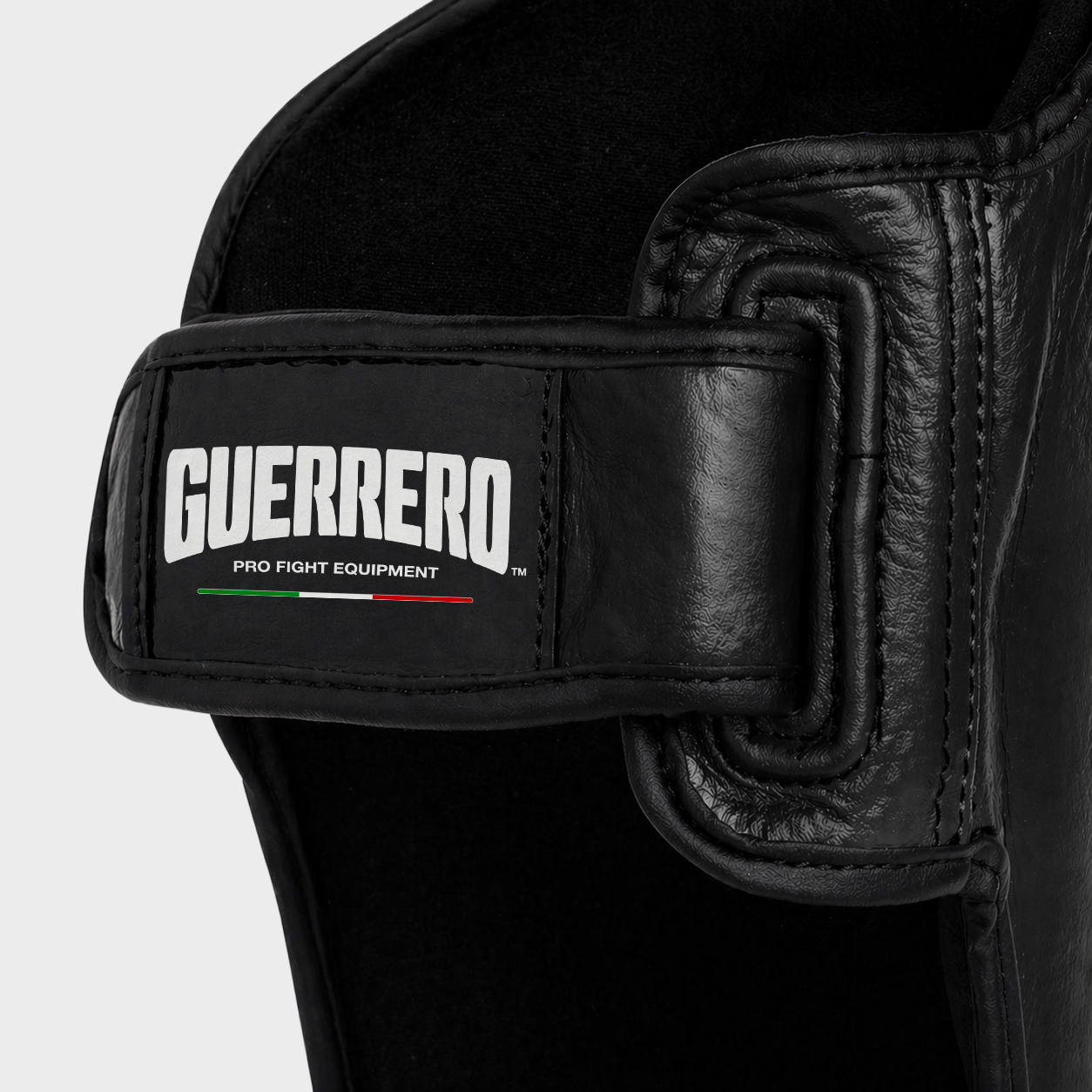Impact Combat Shin Guards Black Real Leather | Guerrero™
