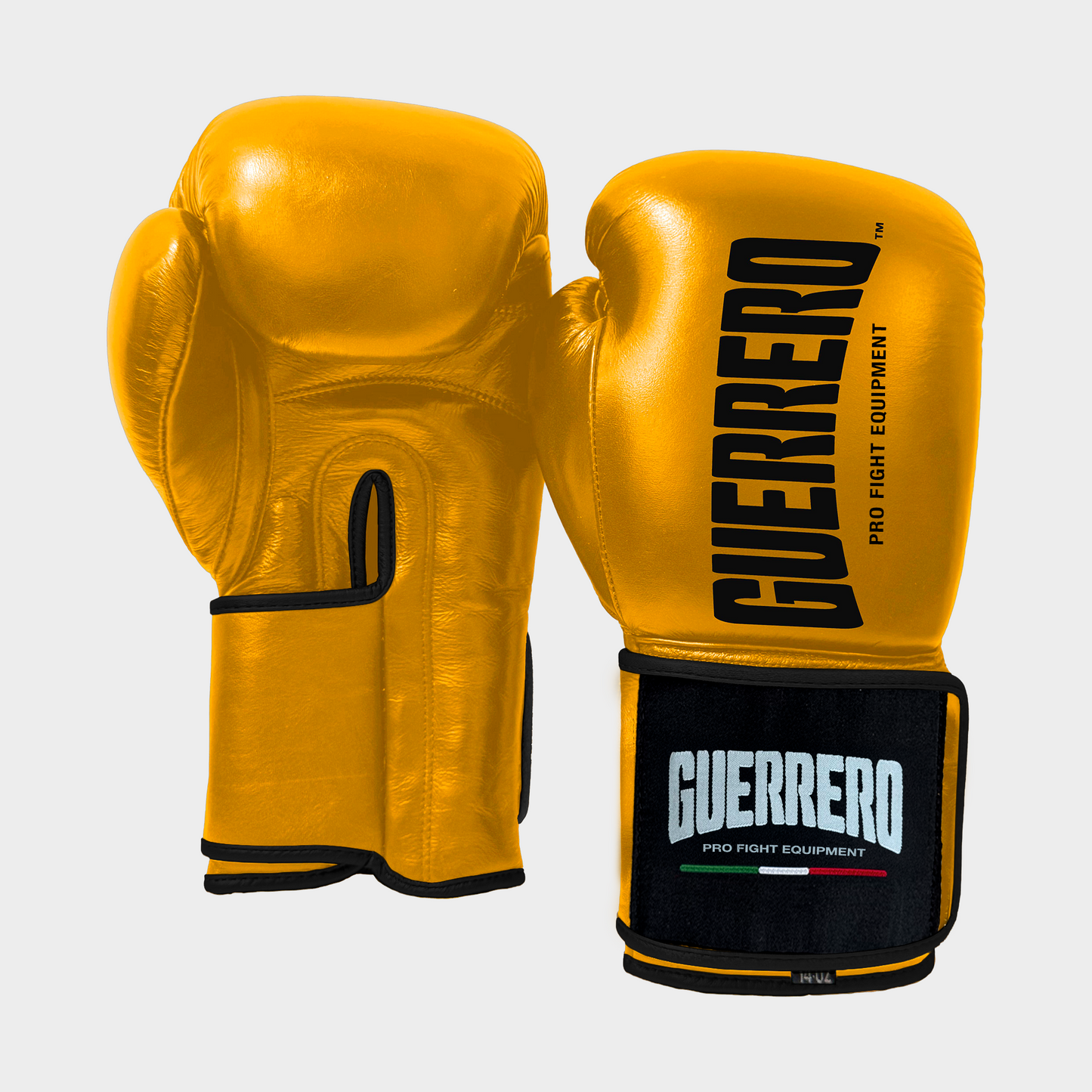 Guantoni da Boxe in Vera Pelle PRO Fight 2 Oro Guerrero™