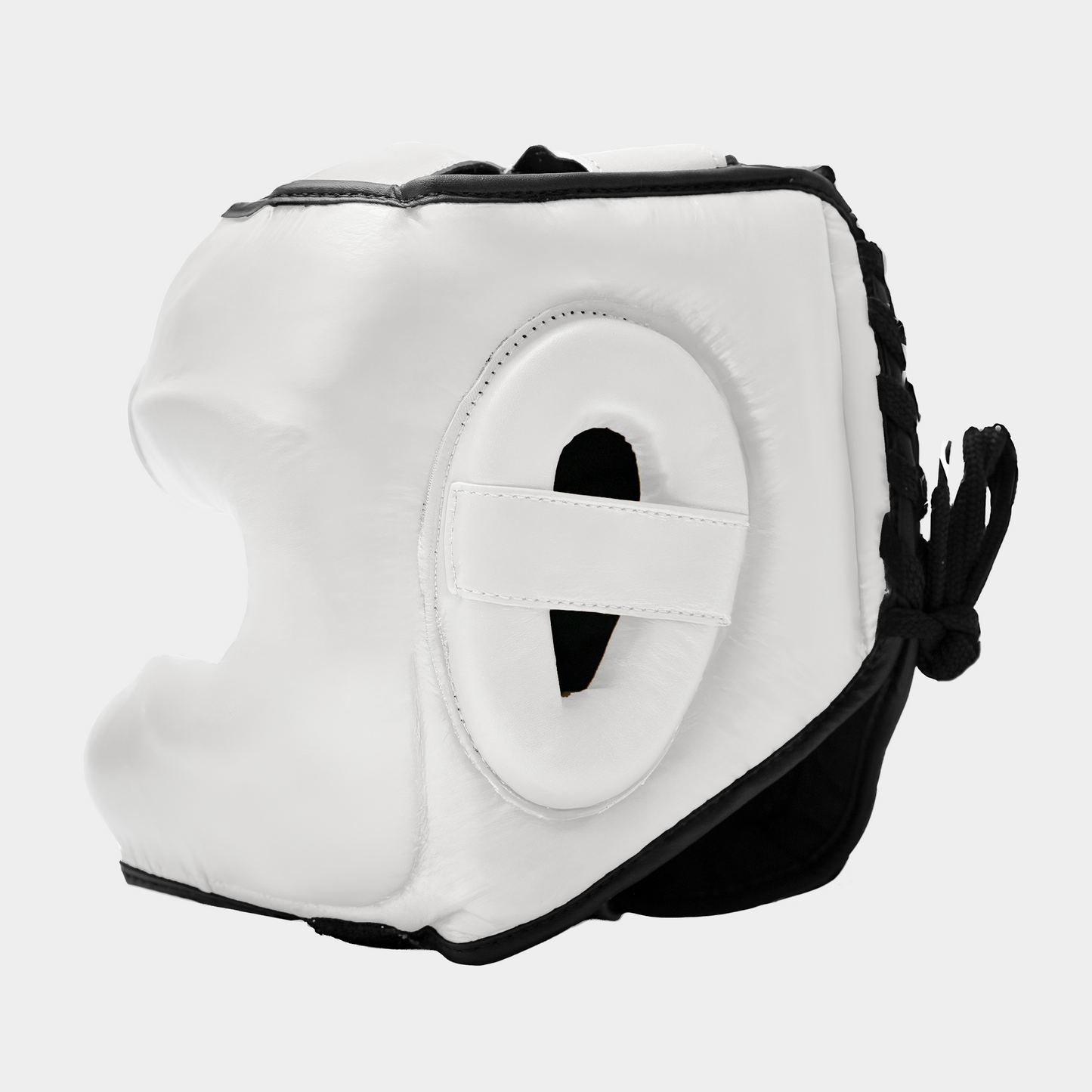 Caschetto da Boxe Face Shield Bianco In Vera Pelle | Guerrero™
