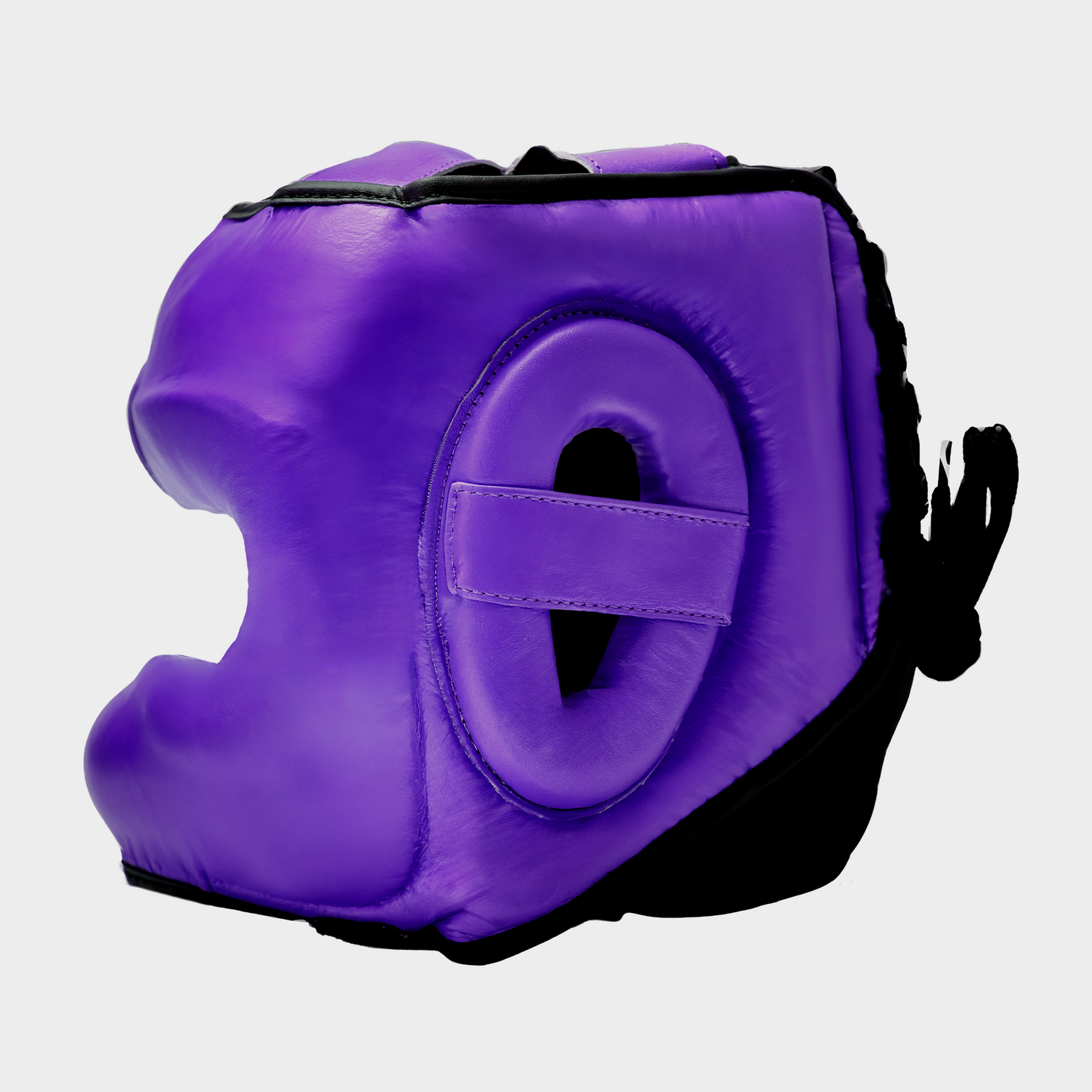 Caschetto da Boxe Face Shield Viola In Vera Pelle | Guerrero™
