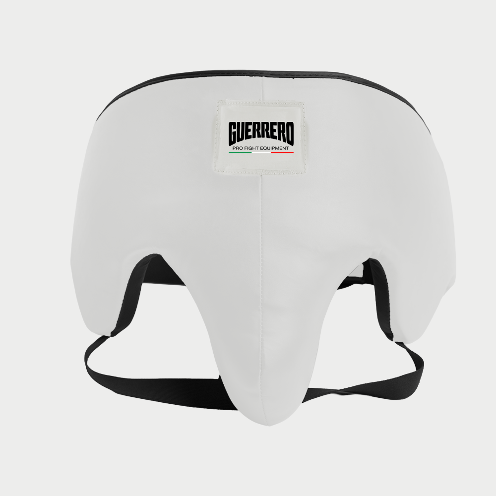 Conchiglia Protettiva da Combattimento Bianca In Vera Pelle – Core Shield Series | Guerrero™