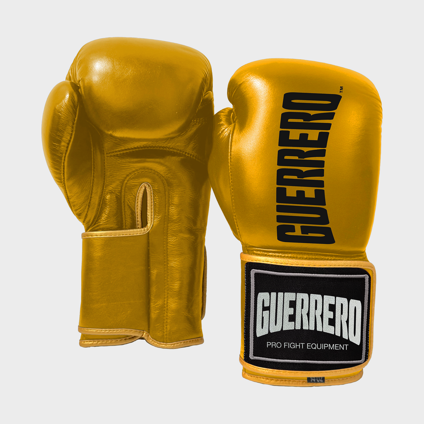 Guantoni da Boxe Titan Gold Oro con Dettagli Oro in Vera Pelle | Guerrero™
