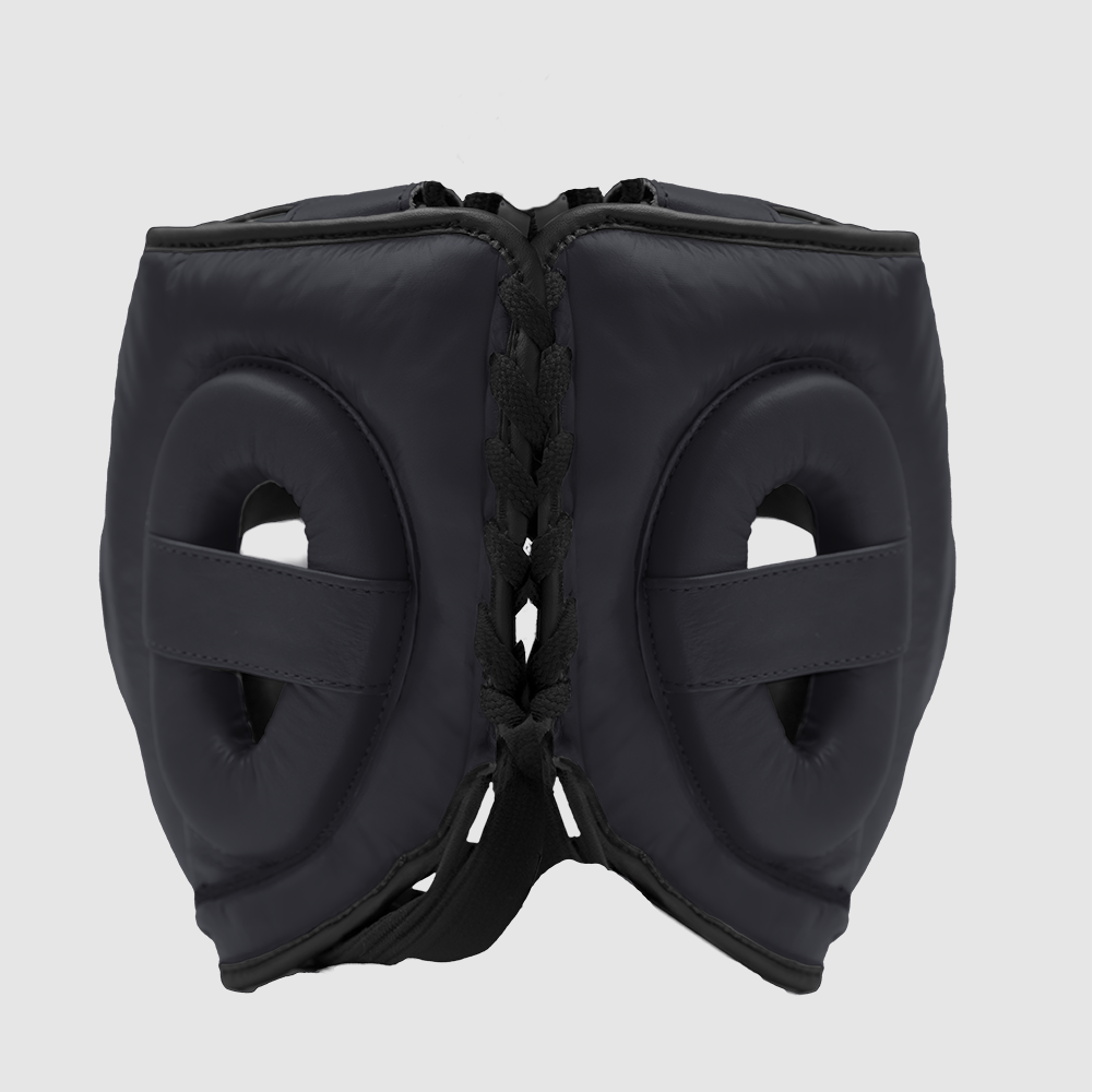 Caschetto da Boxe Face Shield Nero In Vera Pelle | Guerrero™