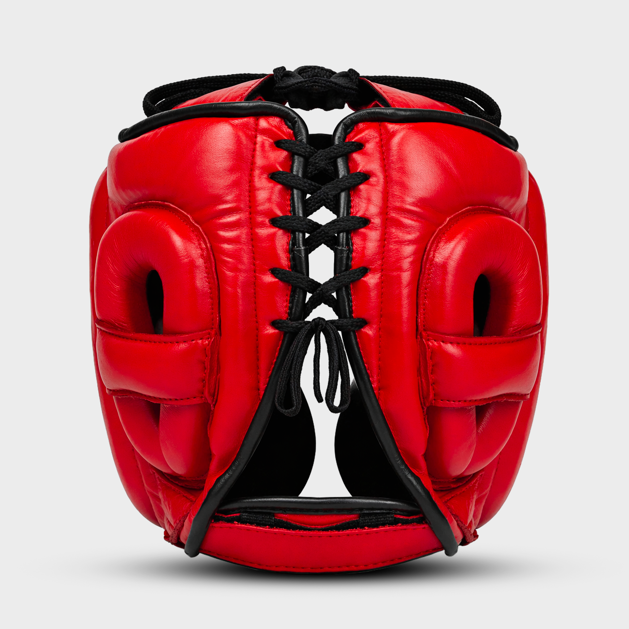 Full Guard Red Genuine Leather Boxing Helmet | Guerrero™
