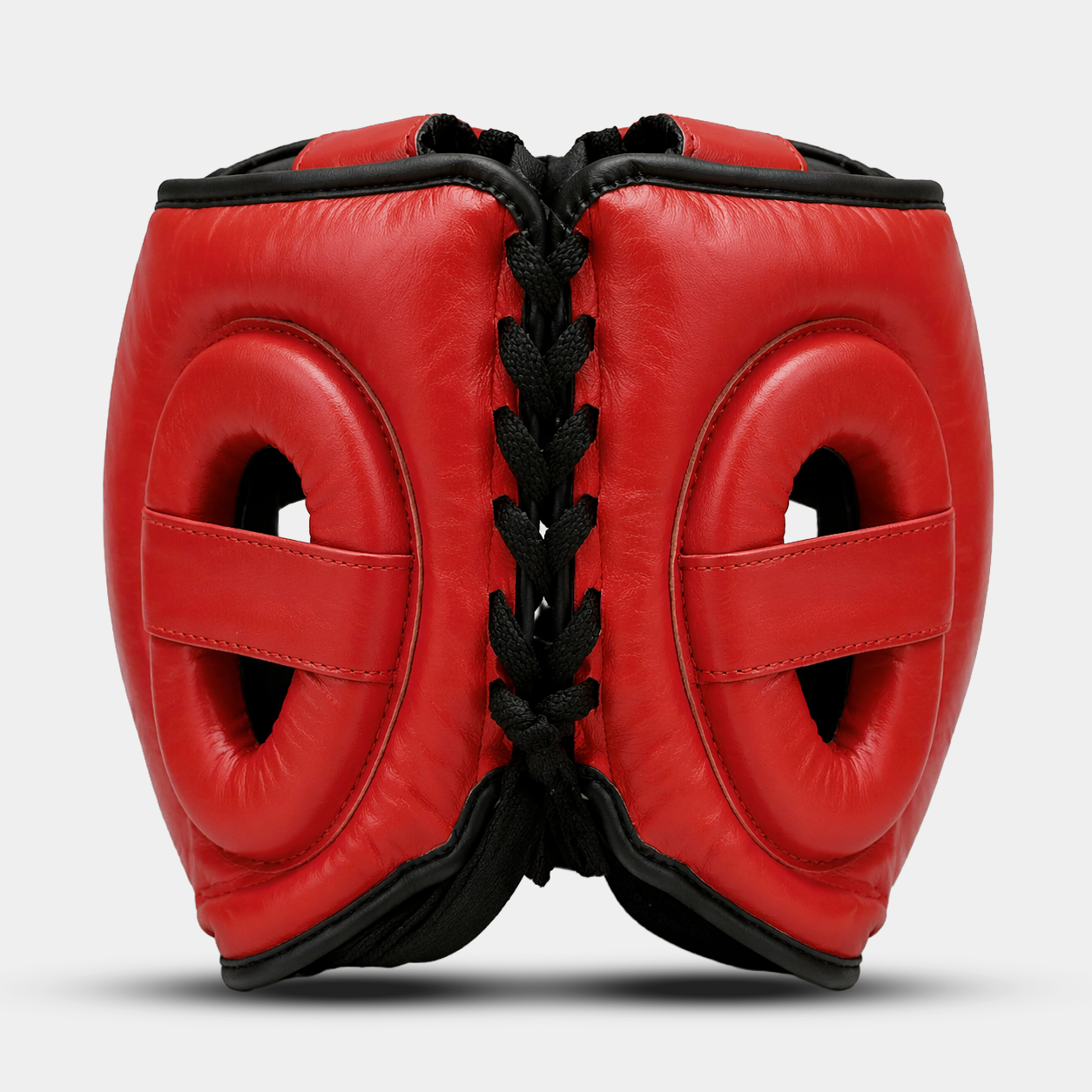 Face Shield Red Genuine Leather Boxing Helmet | Guerrero™