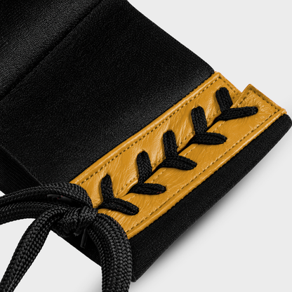 Goldfarbene Kampfpanzerung aus echtem Leder – Core Shield Serie | Guerrero™