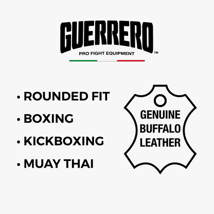 Guantoni da Kick Boxing, Muay Thai, in Vera Pelle Antiodore Rossi Guerrero™