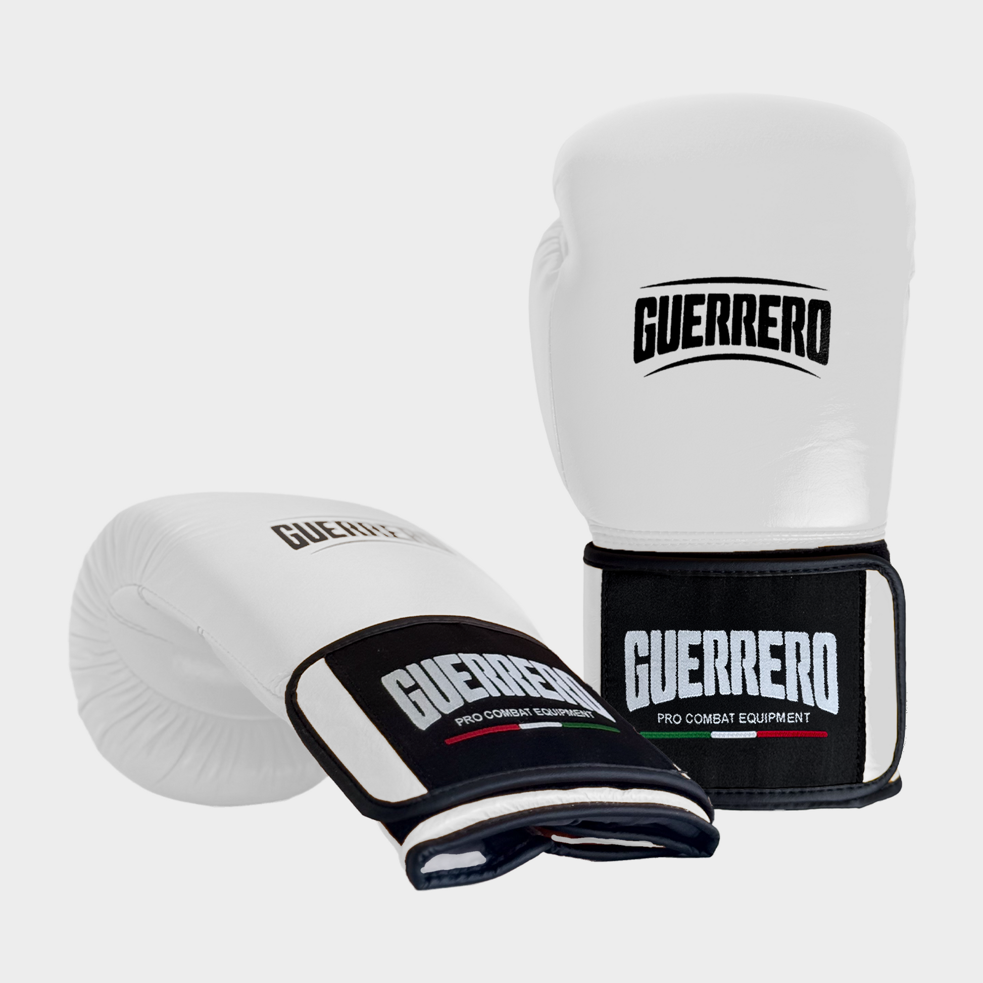 Guantoni da Boxe Flex Strike Bianchi – Strap Series Vera Pelle | Guerrero™