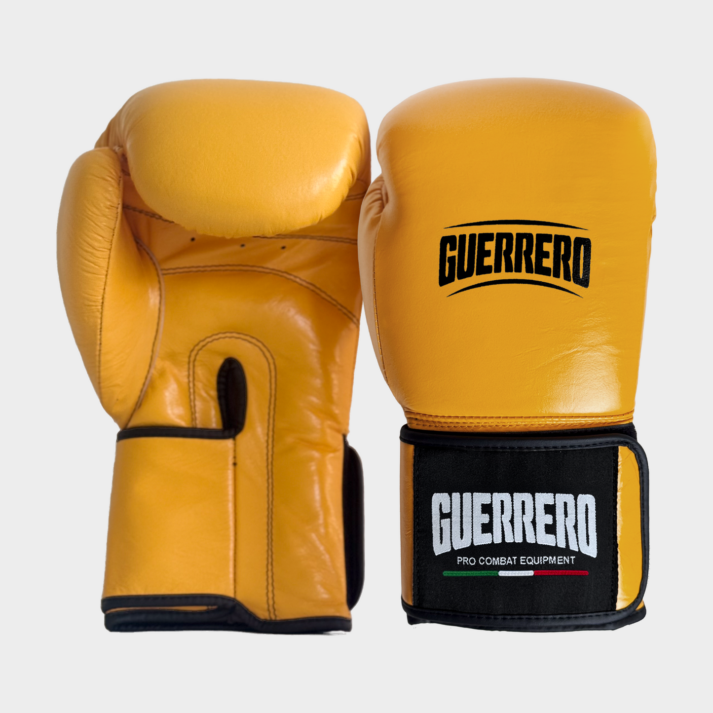 Guantoni da Boxe Flex Strike Oro In Vera Pelle – Strap Series | Guerrero™