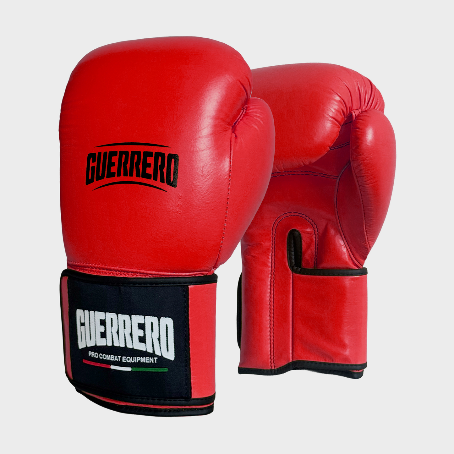 Guantoni da Boxe Rossi In Vera Pelle – Strap Series | Guerrero™