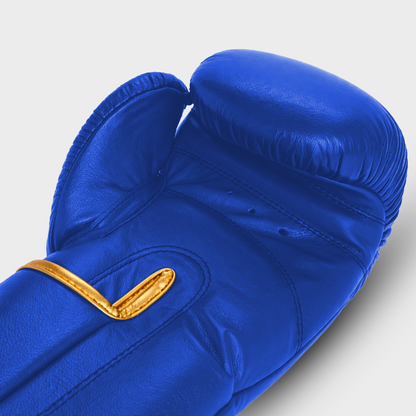Guerrero™ Titan Blue Genuine Leather Boxing Gloves