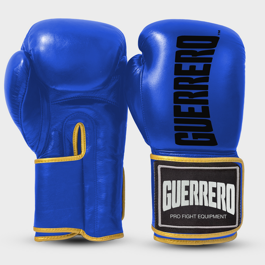 Guantoni da Boxe in Vera Pelle Titan Blu Guerrero™