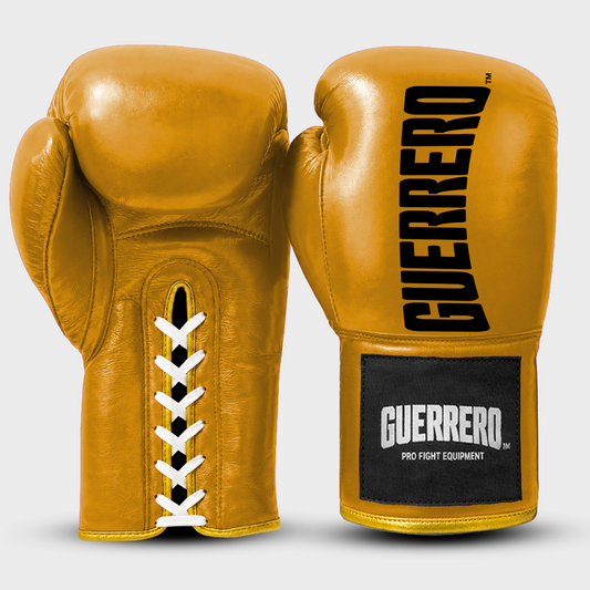 Titan Oro Laces Guerrero™ Genuine Leather Boxing Gloves