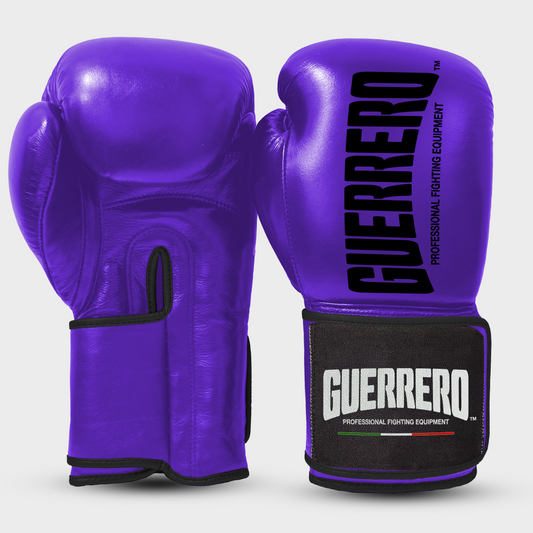 Guantoni da Boxe in Vera Pelle Titan BE Viola Guerrero™