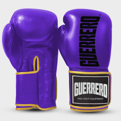 Guantoni da Boxe in Vera Pelle Titan Viola Guerrero™