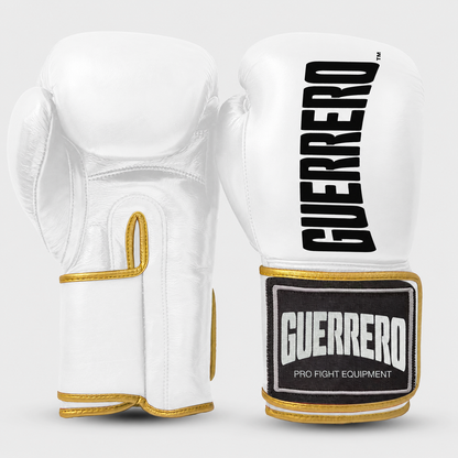 Sparring Kit Guantoni Titan Più Caschetto Full Guard Bianco in vera pelle | Guerrero