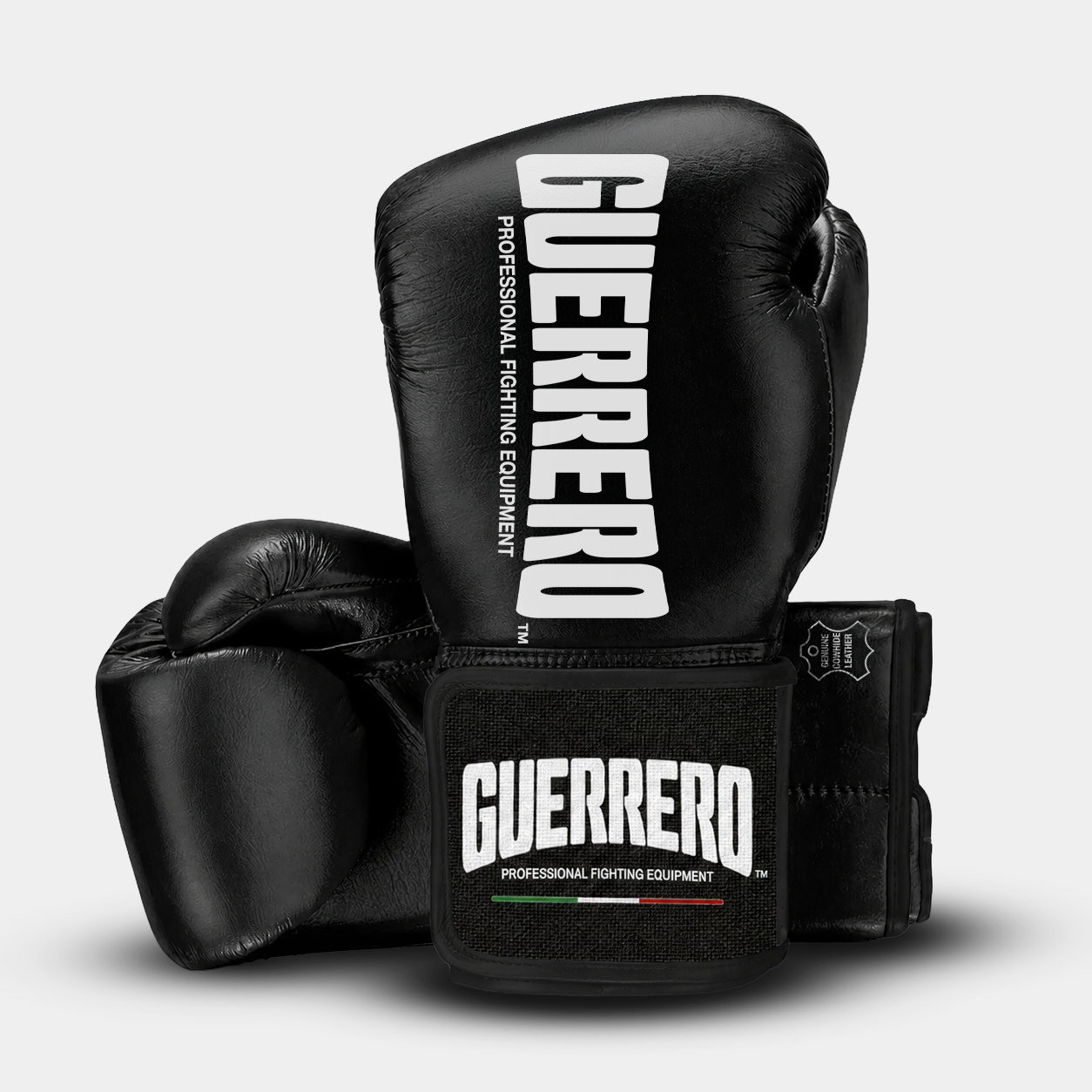 Sparring Kit Guantoni PRO Più Caschetto Max Vision Nero in vera pelle | Guerrero