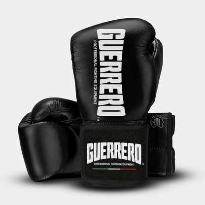 Sparring Kit Guantoni PRO Più Caschetto Max Vision Nero in vera pelle | Guerrero