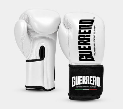 Guantoni da Boxe in Vera Pelle Titan BE Bianchi Guerrero™