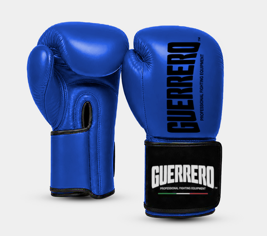 Guantoni da Boxe in Vera Pelle Titan BE Blu Guerrero™
