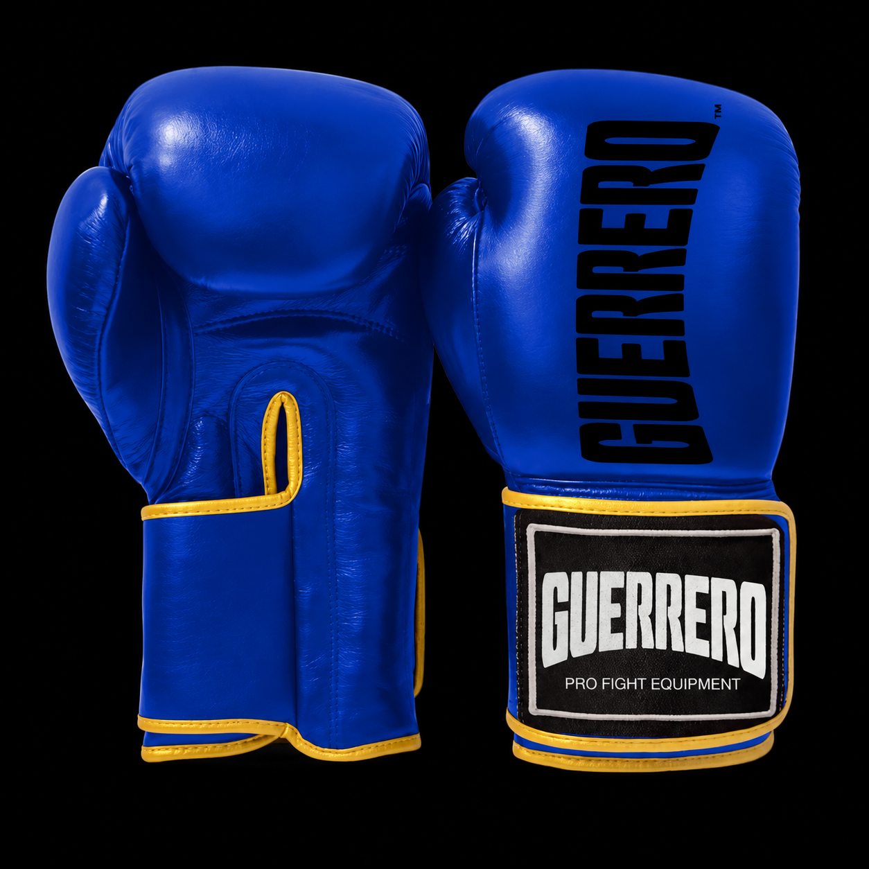Guerrero™ Titan Blue Boxhandschuhe aus echtem Leder