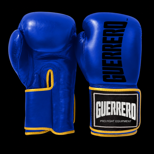Guantoni da Boxe in Vera Pelle Titan Blu Guerrero™
