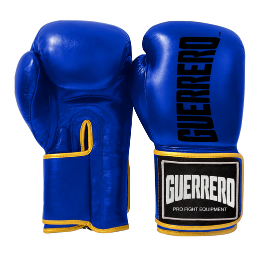 Guantoni da Boxe in Vera Pelle Titan Blu Guerrero™