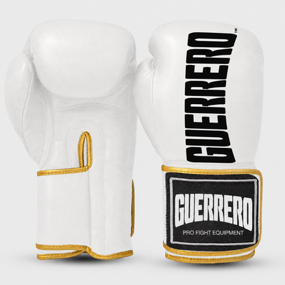Guantoni da Boxe in Vera Pelle Titan Bianchi Guerrero™