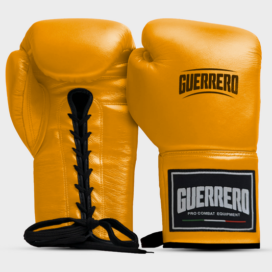 Guantoni da Boxe Iron Impact Oro In Vera Pelle | Guerrero™