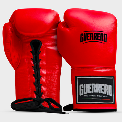 Guantoni da Boxe Iron Impact Rossi In Vera Pelle | Guerrero™