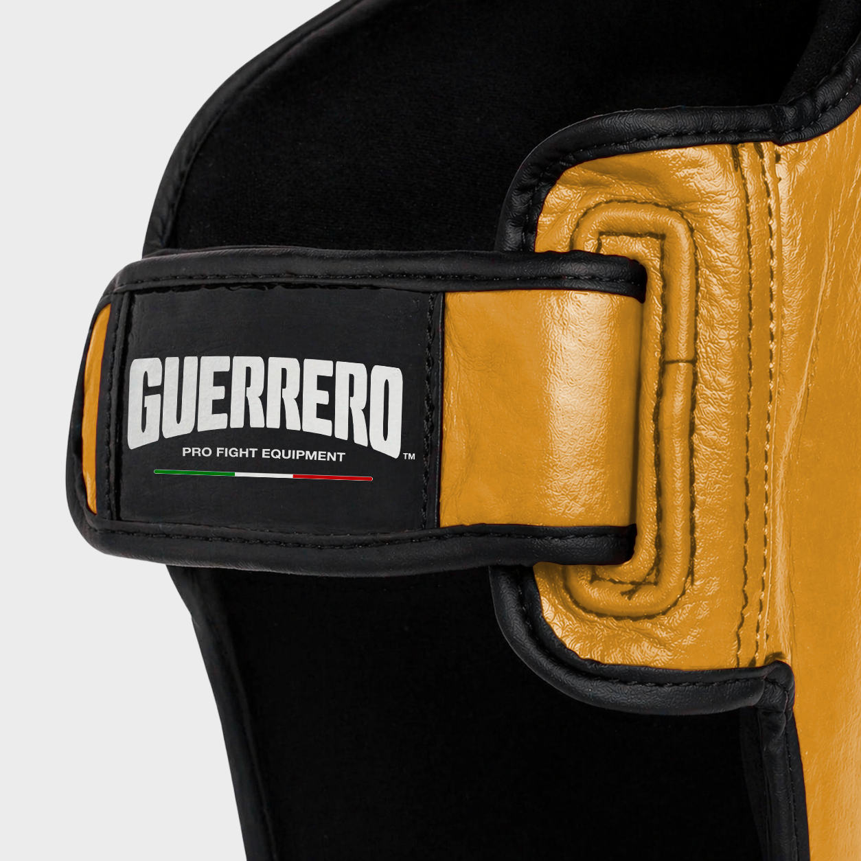 Impact Combat Shin Guards Yellow Real Leather | Guerrero™
