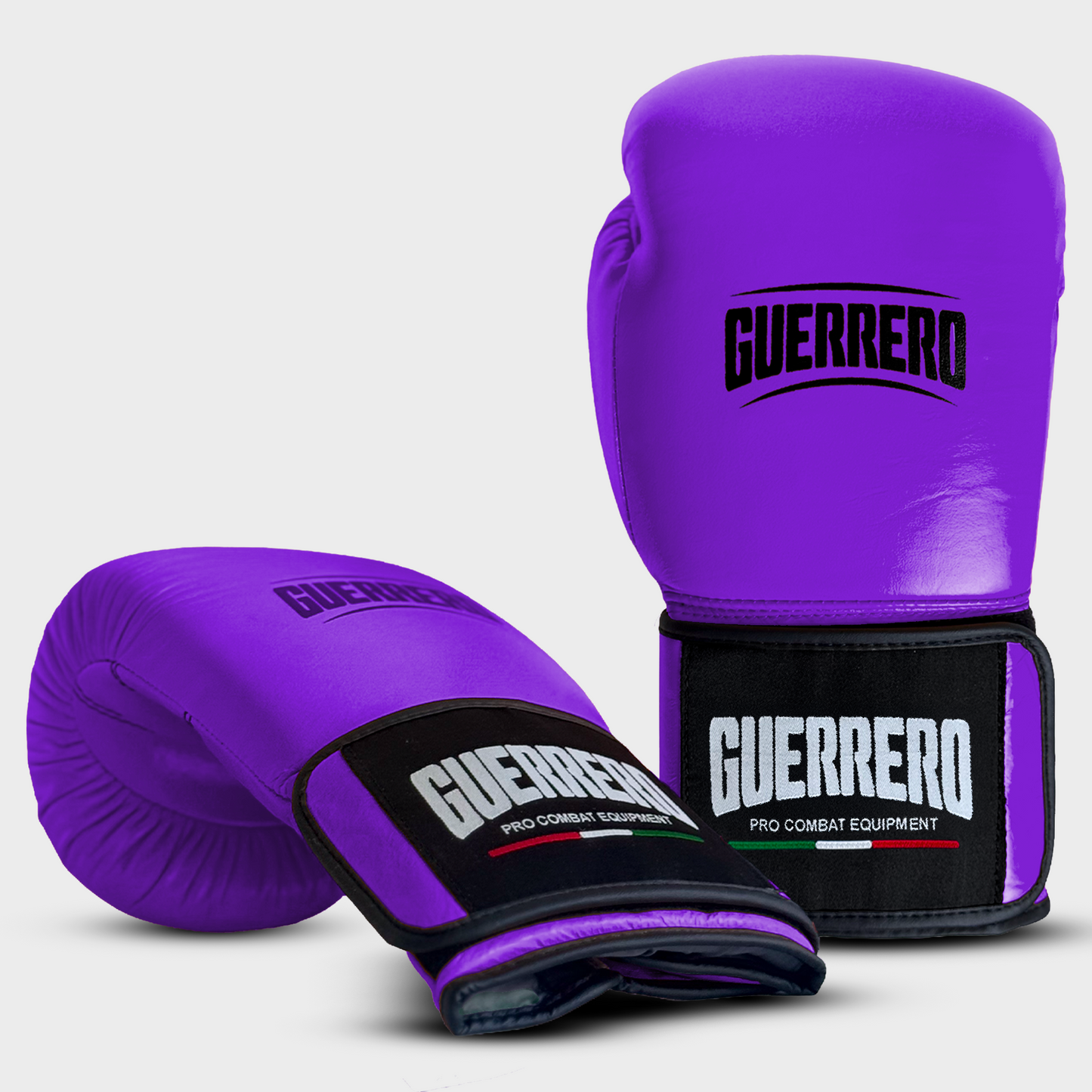Guerrero™ Purple Genuine Leather Muay Thai Kickboxing Gloves