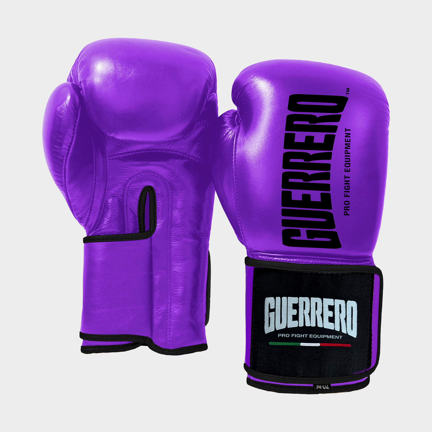 Guantoni da Boxe in Vera Pelle PRO Fight 2 Viola Guerrero™