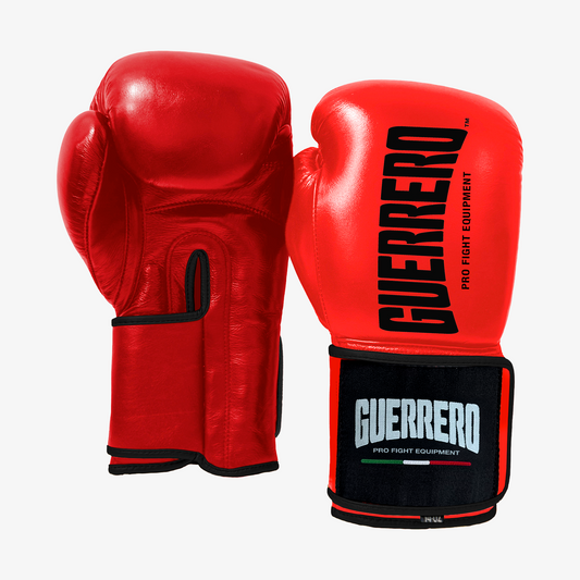Guantoni da Boxe in Vera Pelle PRO Fight 2 Rossi Guerrero™