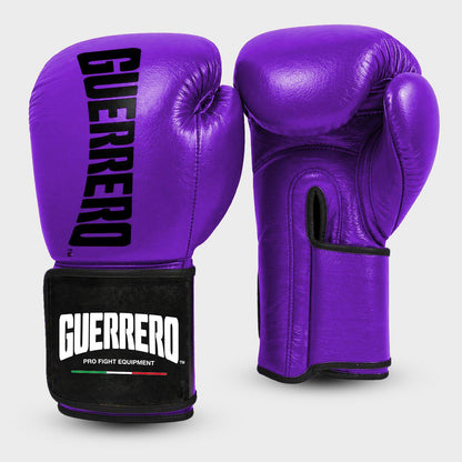 Titan PRO Boxhandschuhe aus echtem Leder in Lila | Guerrero™