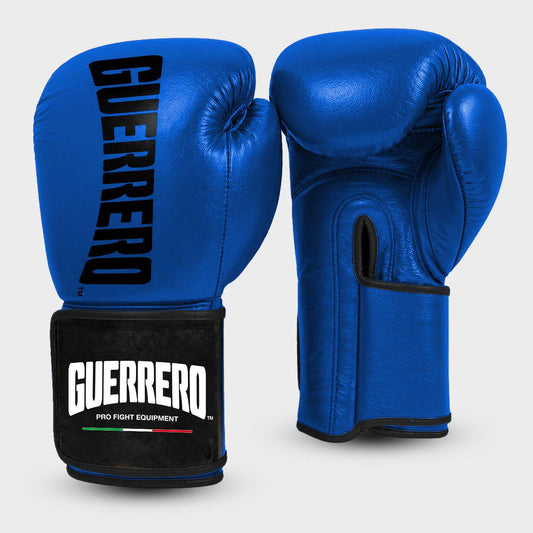 Guantes de boxeo de cuero genuino Titan PRO Blue Guerrero™
