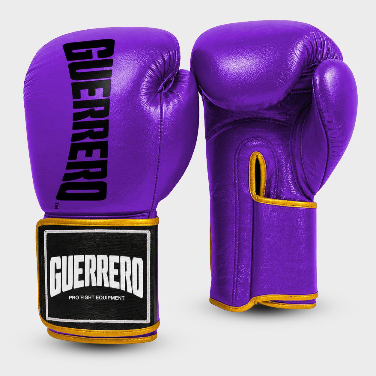 Titan PRO Boxhandschuhe aus echtem Leder in Lila | Guerrero™