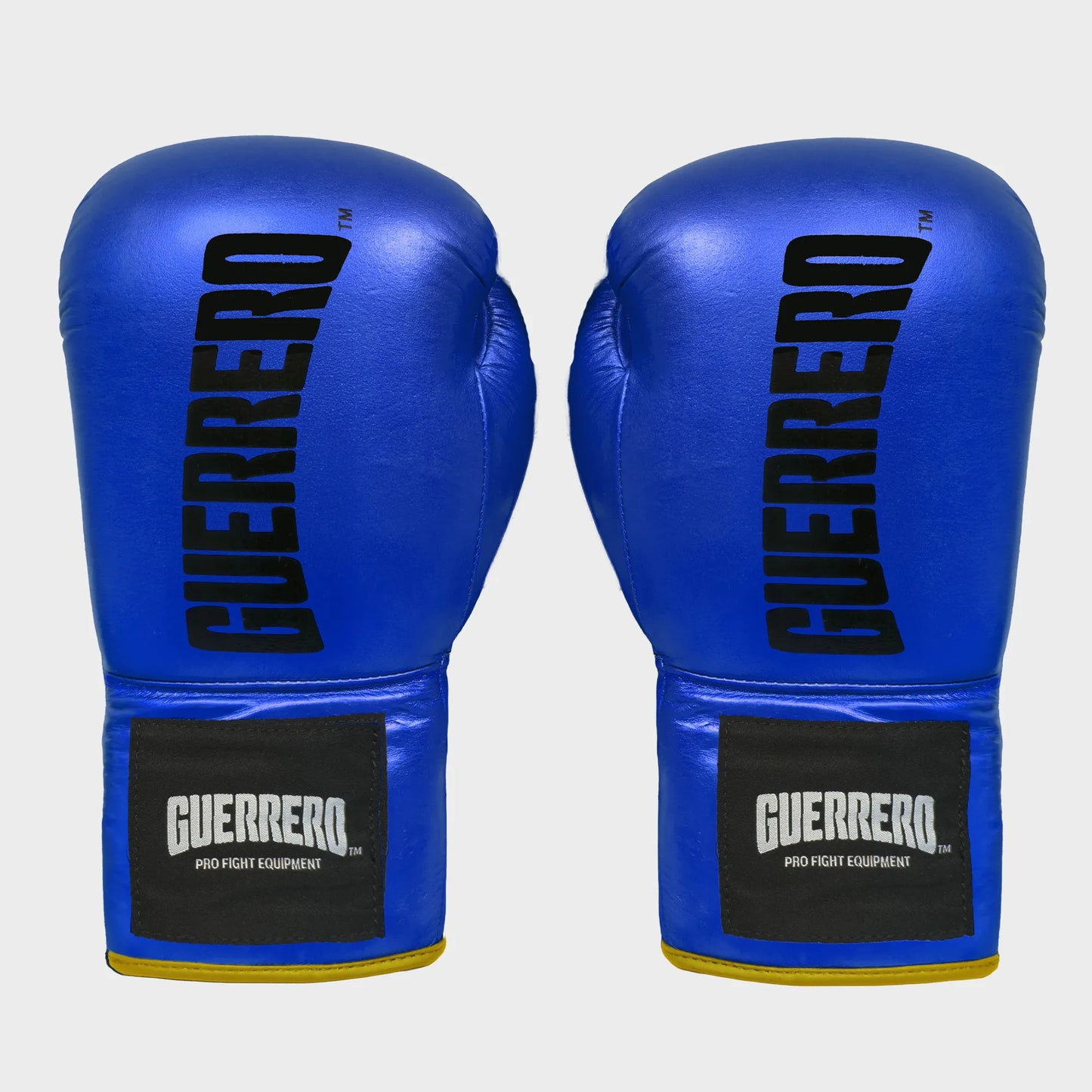 Guerrero™ Titan Lace Genuine Leather Boxing Gloves in Blue
